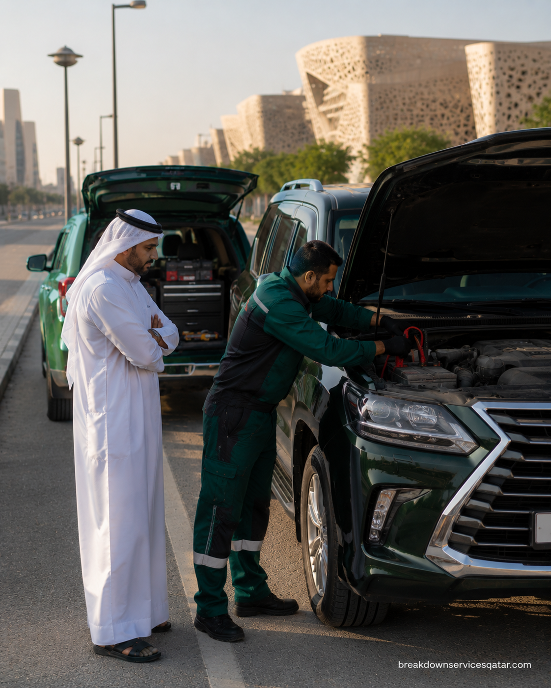 Battery Jump Start Qatar service in Qatar