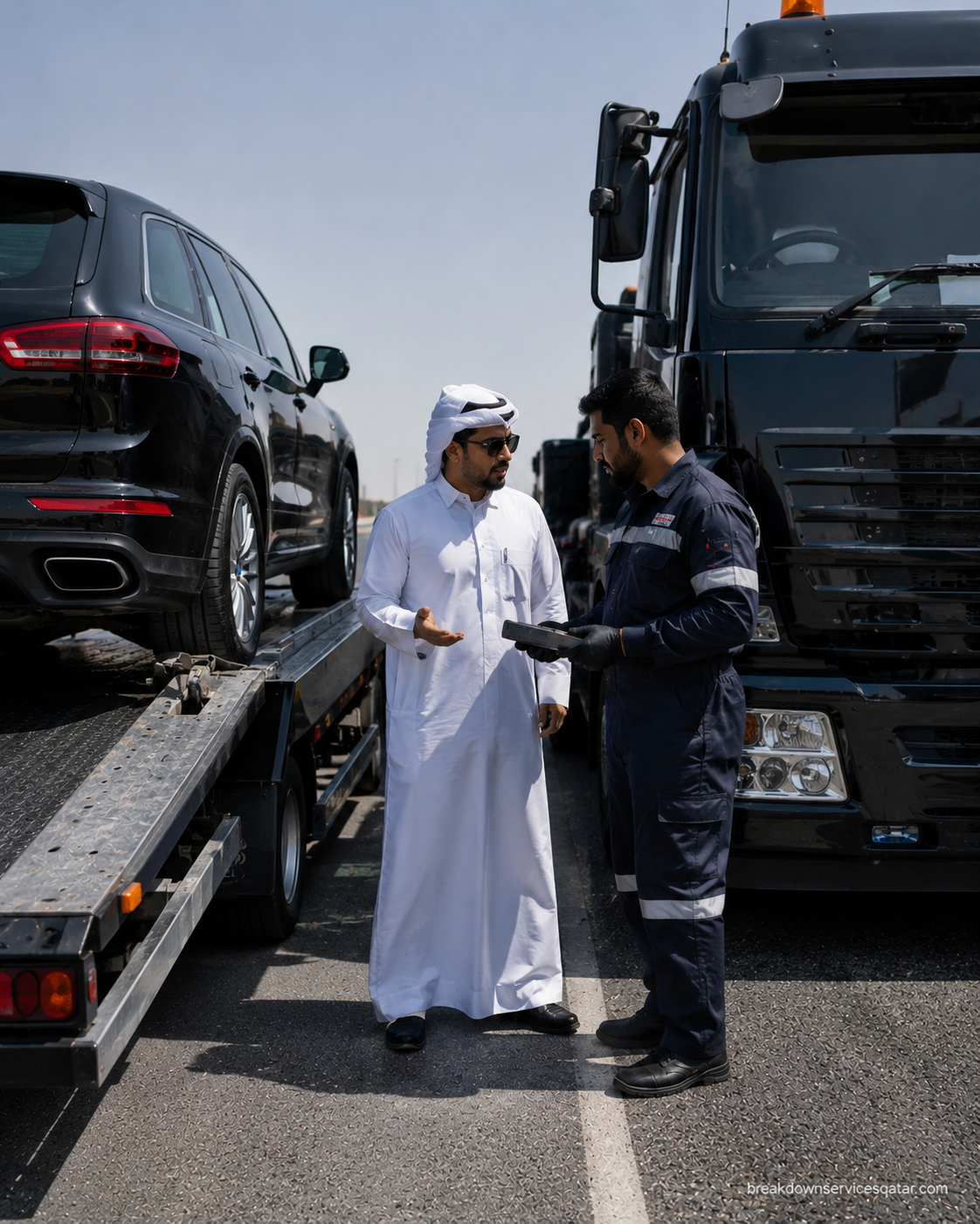 commercial truck recovery qatar roadside assistance