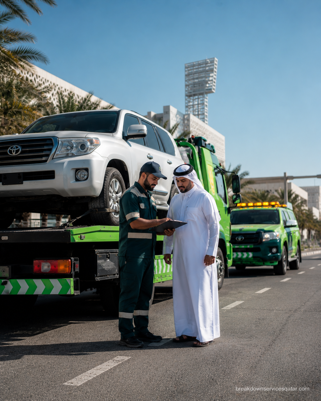emergency car towing doha roadside assistance