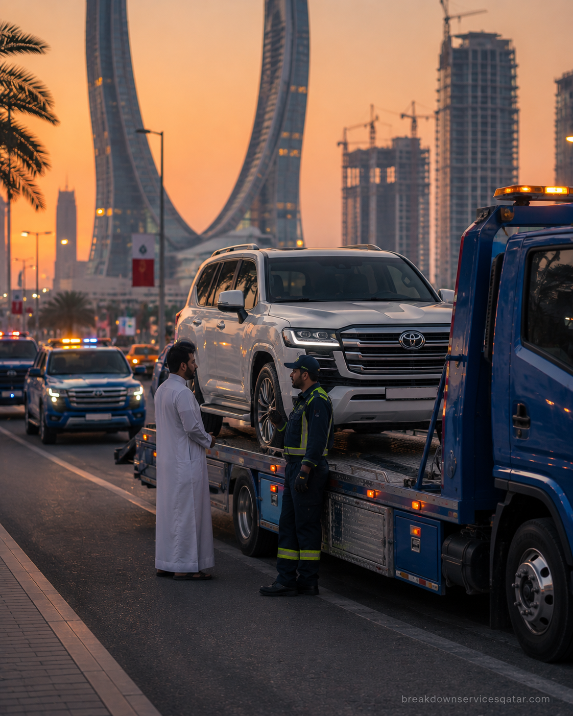 emergency towing qatar roadside assistance
