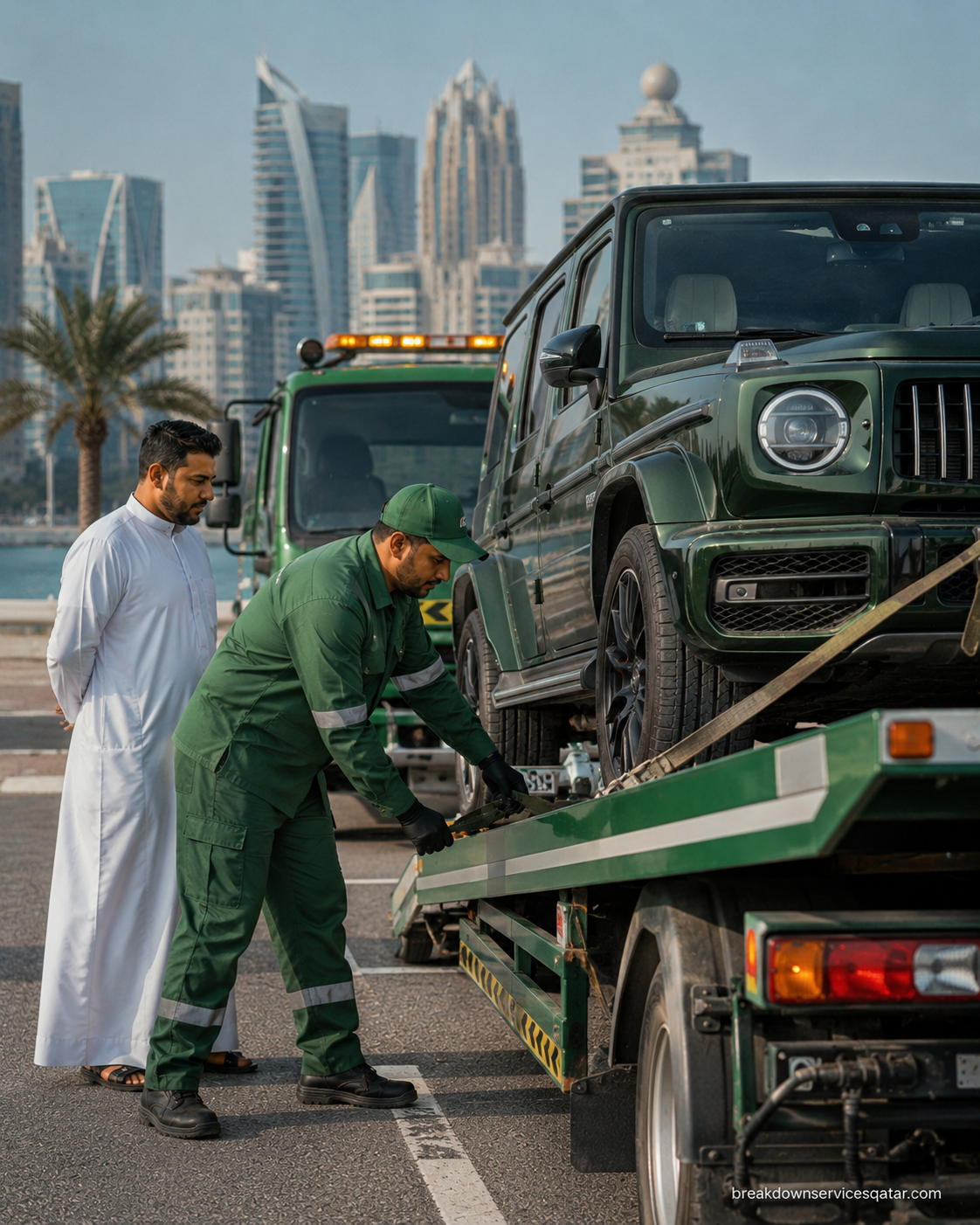 Heavy Truck Towing Qatar roadside assistance