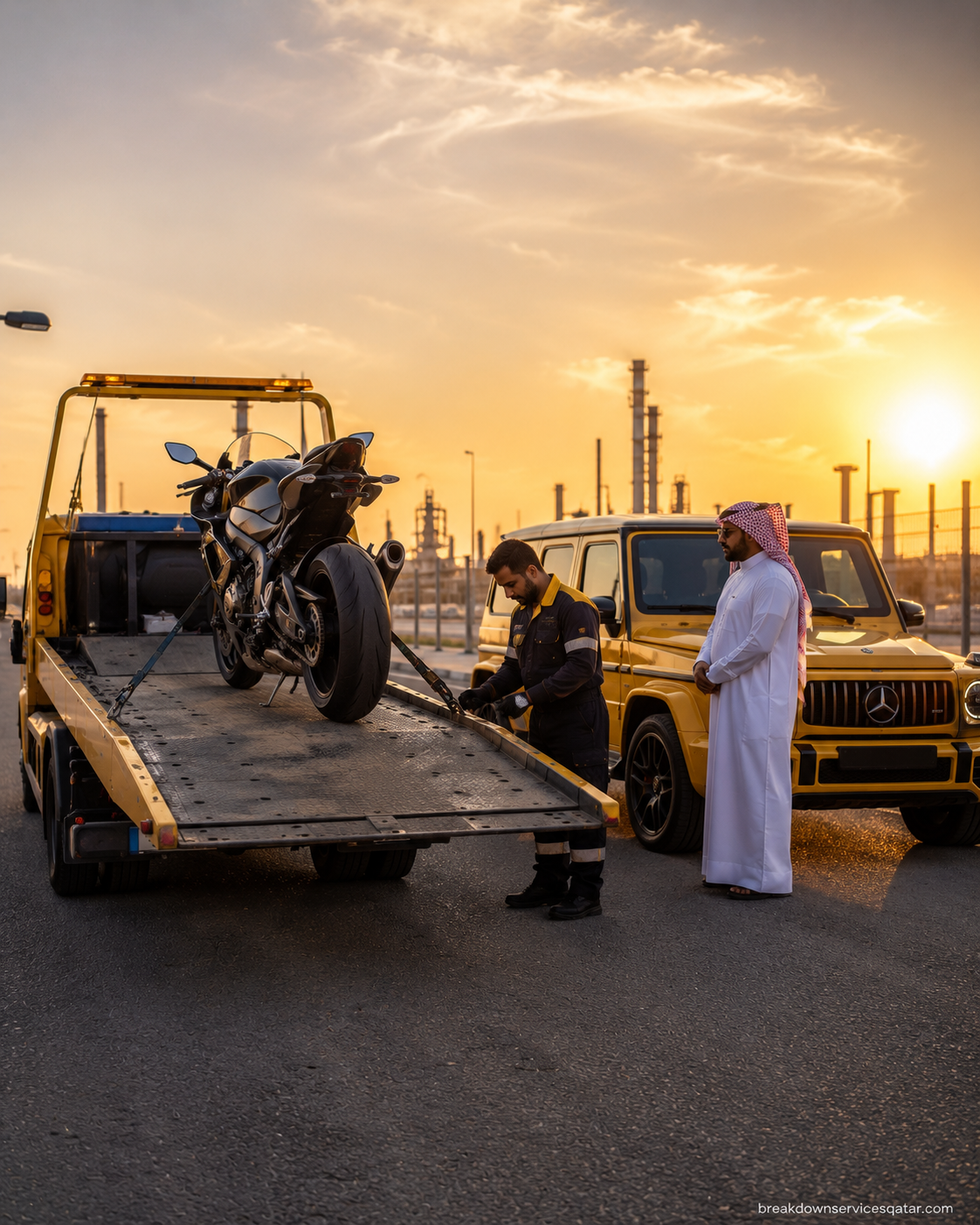 Motorcycle Towing Qatar service in Qatar