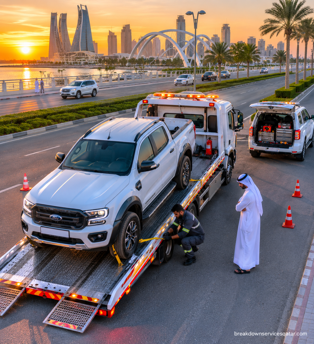 Truck Towing Team in Qatar